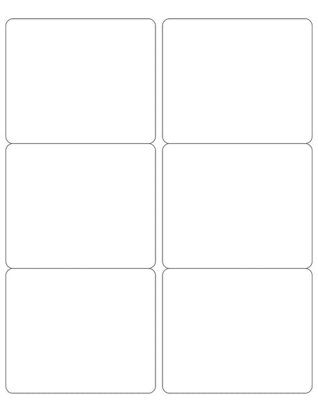 White - Shipping Labels - Sheet of 6 Labels - Label Size: 4 x 3.33"