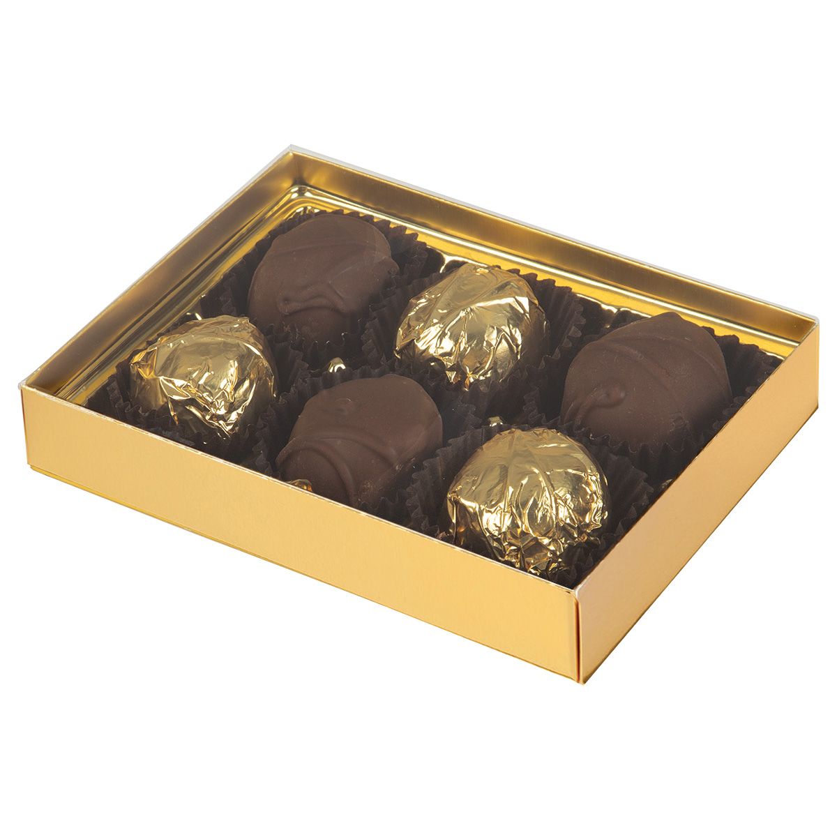 Gold - Candy Box Base - Base (1 Layer - 6 Pc.) 4-3/4 x 3-1/4 x 1-1/8"