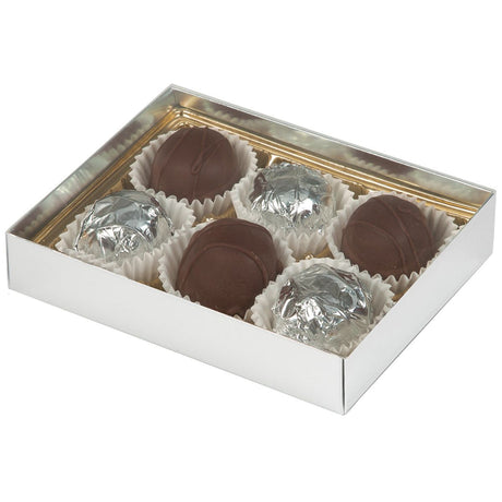 Silver - Candy Box Base - Base (1 Layer - 6 Pc.) 4-3/4 x 3-1/4 x 1-1/8"