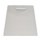 Matte White - Trapezoid Tote - 7.5" (L-Top) / 10" (L-Bottom) x 4" (W) x 8.75" (H)