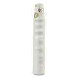 Dixie Pathways Paper Hot Cups, 8 oz, White/Green, 50/Pack