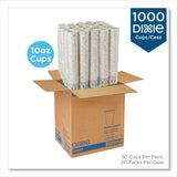 Dixie PerfecTouch Paper Hot Cups, 10 oz, Coffee Haze Design, 50 Sleeve, 20 Sleeves/Carton