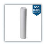 Dixie Dome Drink-Thru Lids, Fits 10 oz to 20 oz Dixie Paper Hot Cups, White, 100/Pack