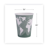 Eco-Products World Art Renewable and Compostable Hot Cups, 12 oz, 50/Pack, 20 Packs/Carton