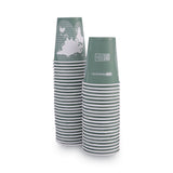 Eco-Products World Art Renewable and Compostable Hot Cups, 12 oz, Gray, 50/Pack