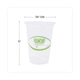 Eco-Products GreenStripe Renewable and Compostable Cold Cups, 16 oz, Clear, 50/Pack, 20 Packs/Carton