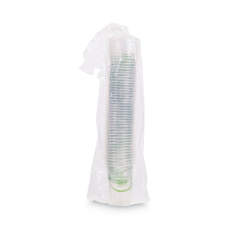 Eco-Products GreenStripe Renewable and Compostable Cold Cups, 16 oz, Clear, 50/Pack, 20 Packs/Carton