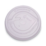 Eco-Products GreenStripe Renewable and Compost Cold Cup Flat Lids, Fits 9 oz to 24 oz Cups, Clear, 100/Pack, 10 Packs/Carton