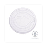 Eco-Products GreenStripe Renewable and Compost Cold Cup Flat Lids, Fits 9 oz to 24 oz Cups, Clear, 100/Pack, 10 Packs/Carton
