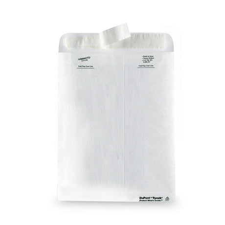 Survivor Lightweight 14 lb Tyvek Catalog Mailers, #10 1/2, Square Flap, Redi-Strip Adhesive Closure, 9 x 12, White, 50/Box