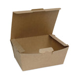 Pactiv Evergreen EarthChoice Tamper Evident OneBox Paper Box, 6.54 x 4.5 x 3.25, Kraft, 160/Carton