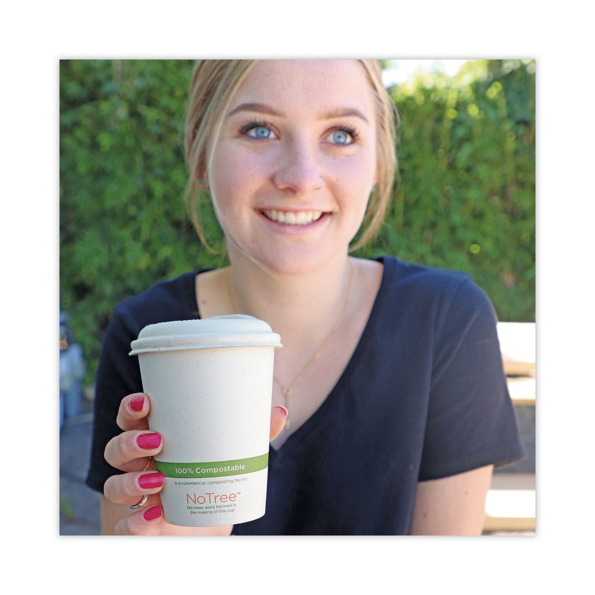 World Centric NoTree Paper Hot Cups, 10 oz, Natural, 1,000/Carton