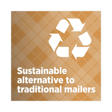 Scotch Curbside Recyclable Padded Mailer, #5, Bubble Cushion, Self-Adhesive Closure, 12 x 17.25, Natural Kraft, 100/Carton