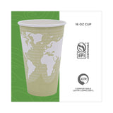 Eco-Products World Art Renewable and Compostable Hot Cups, 16 oz, 50/Pack, 20 Packs/Carton