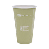 Eco-Products World Art Renewable and Compostable Hot Cups, 16 oz, Moss, 50/Pack