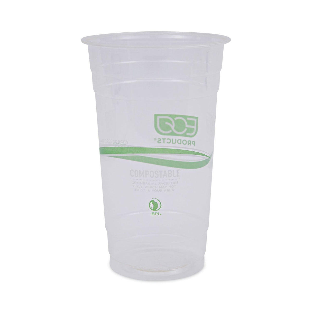 Eco-Products GreenStripe Renewable and Compostable PLA Cold Cups, 24 oz, 50/Pack, 20 Packs/Carton