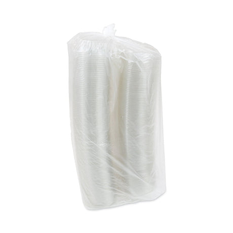 Pactiv Evergreen EarthChoice Recycled PET Hinged Container, 8 oz, 4.92 x 5.87 x 1.32, Clear, Plastic, 200/Carton