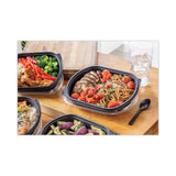 Pactiv Evergreen Clearview Micromax Microwavable Container, 36 oz, 9.38 x 8 x 1.5, Black, Plastic, 250/Carton