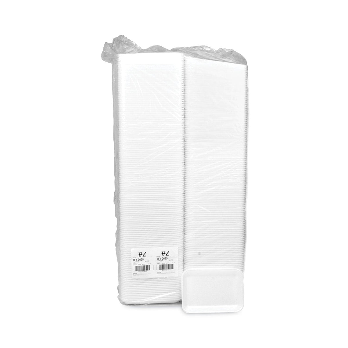 Pactiv Evergreen Supermarket Tray, #2, 8.2 x 5.7 x 0.91, White, Foam ,500/Carton
