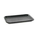 Pactiv Evergreen Supermarket Tray, #2S, 8.2 x 5.7 x 0.65, Black, Foam, 500/Carton