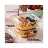 Pactiv Evergreen EarthChoice Recycled PET Container Lid, For 24-32 oz Container Bases, 7.38 x 7.38 x 0.82, Clear, Plastic, 300/Carton