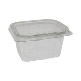 Pactiv Evergreen EarthChoice Tamper Evident Recycled Hinged Lid Deli Container, 16 oz, 5.38 x 4.5 x 2.63, Clear, Plastic, 304/Carton