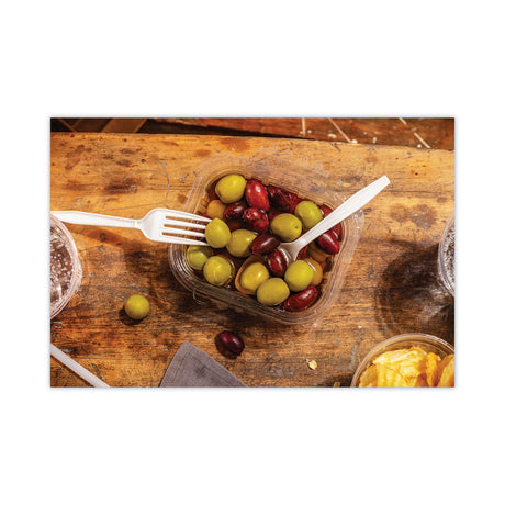 Pactiv Evergreen EarthChoice Tamper Evident Recycled Hinged Lid Deli Container, 16 oz, 5.38 x 4.5 x 2.63, Clear, Plastic, 304/Carton