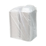 Pactiv Evergreen EarthChoice Vented Microwavable MFPP Hinged Lid Container, 9 x 6 x 3.1, White, Plastic, 170/Carton