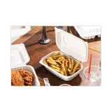 Pactiv Evergreen EarthChoice Vented Microwavable MFPP Hinged Lid Container, 9 x 6 x 3.1, White, Plastic, 170/Carton