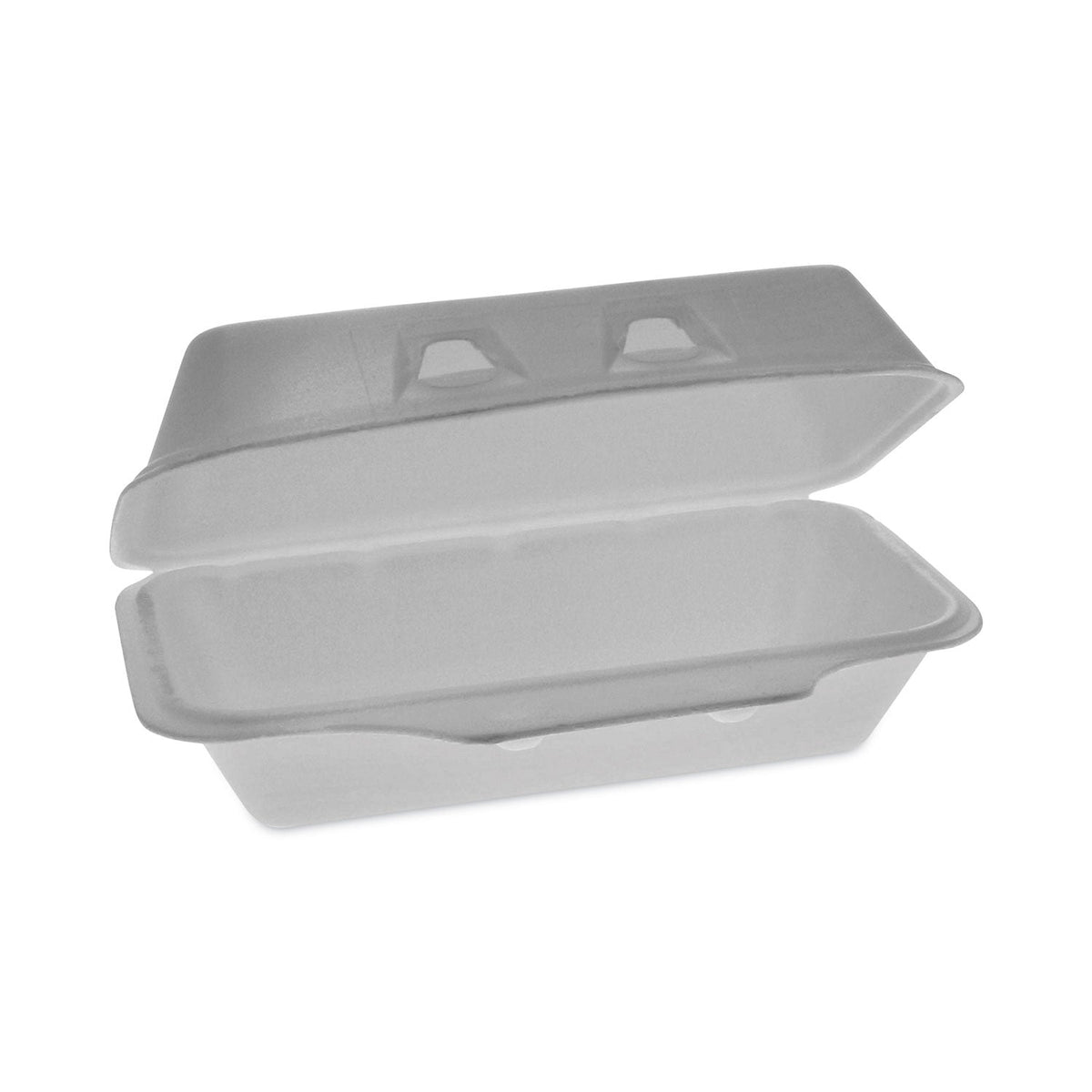 Pactiv Evergreen SmartLock Foam Hinged Lid Container, Medium, 8.75 x 4.5 x 3.13, White, 440/Carton