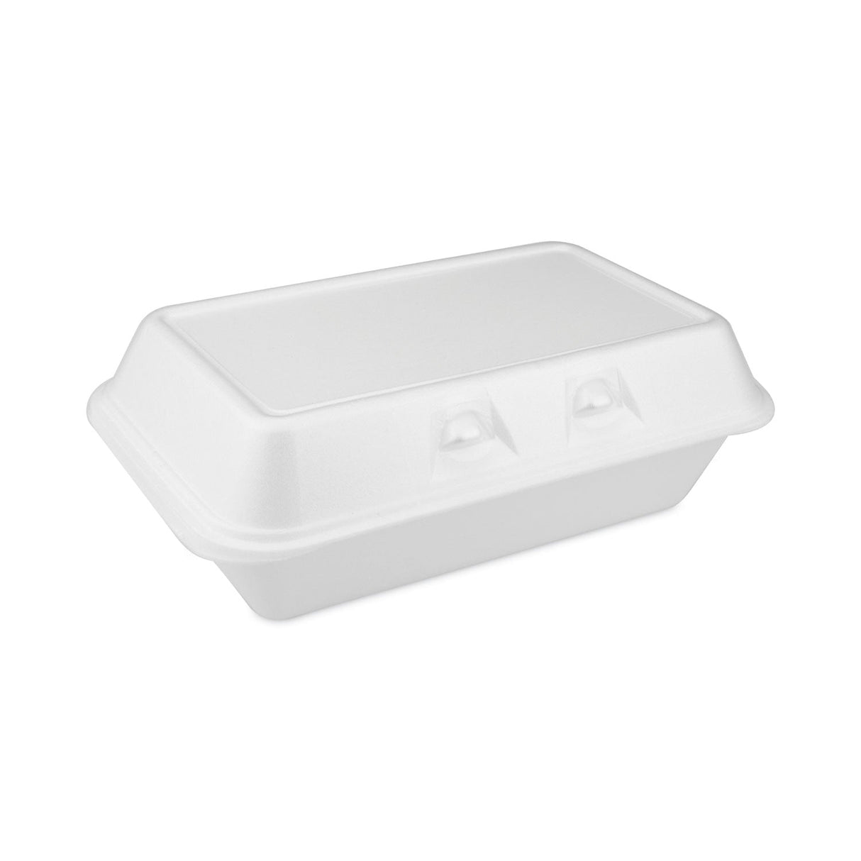 Pactiv Evergreen SmartLock Foam Hinged Lid Container, Medium, 8.75 x 5.5 x 3, White, 220/Carton
