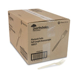 Pactiv Evergreen EarthChoice PSM Cutlery, Heavyweight, Fork, 6.88", Tan, 1,000/Carton