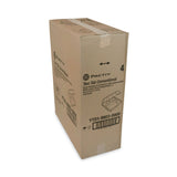 Pactiv Evergreen Vented Foam Hinged Lid Container, Dual Tab Lock, 3-Compartment, 9.13 x 9 x 3.25, White, 150/Carton