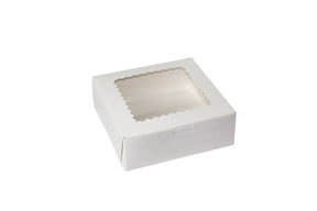 White - Window Bakery Box - 7 x 7 x 2-1/2"