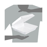 Dart Insulated Foam Hinged Lid Containers, 1-Compartment, 9.3 x 9.5 x 3, White, 200/Pack, 2 Packs/Carton