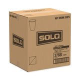 Dart Solo Paper Hot Drink Cups in Bistro Design, 8 oz, Maroon, 50/Pack