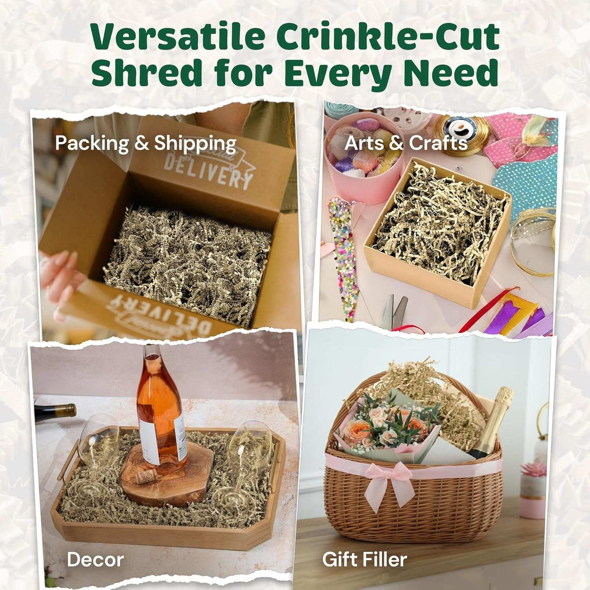 Premium Crinkle Paper - 10 LB Ivory