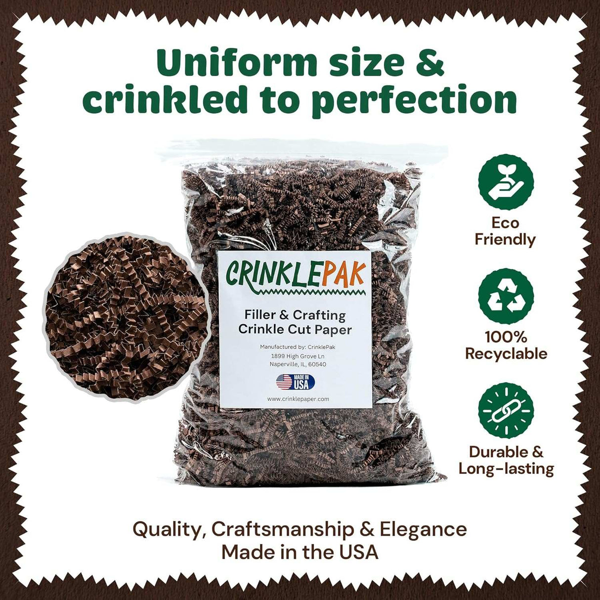 10LB Chocolate Crinkle Paper