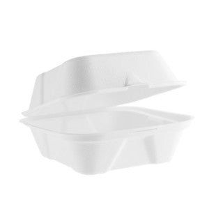 Vegware 6in Bagasse Burger Box (QTY:500)