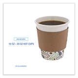 Boardwalk Cup Sleeves, Fits 10 oz to 20 oz Hot Cups, Kraft, 1,200/Carton