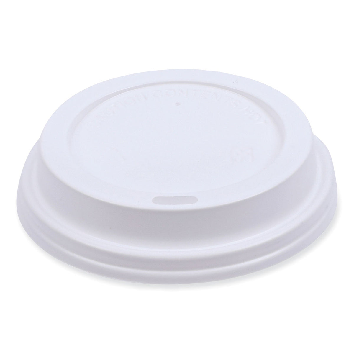 Boardwalk Deerfield Hot Cup Lids, Fits 10 oz to 20 oz Cups, White, Plastic, 50/Pack, 20 Packs/Carton