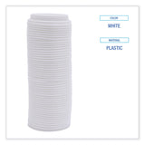Boardwalk Deerfield Hot Cup Lids, Fits 10 oz to 20 oz Cups, White, Plastic, 50/Pack, 20 Packs/Carton