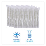 Boardwalk PET Cold Cup Dome Lids, Fits 16 oz to 24 oz Plastic Cups, Clear, 100 Lids/Sleeve, 10 Sleeves/Carton