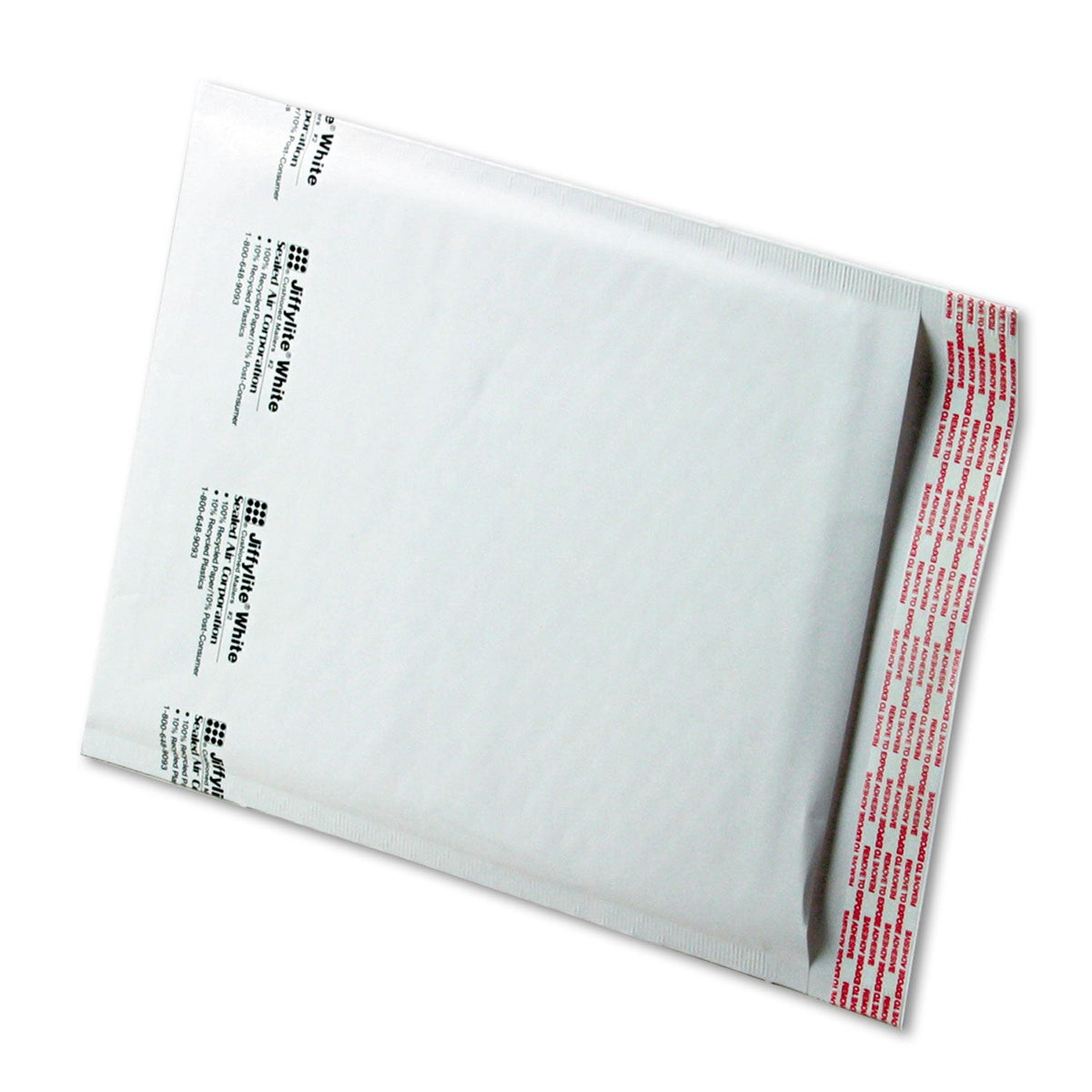 Sealed Air Jiffylite Self-Seal Bubble Mailer, #2, Barrier Bubble Air Cell Cushion, Self-Adhesive Closure, 8.5 x 12, White, 100/Carton