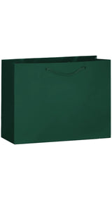 Hunter Green Gloss Laminated Euro Tote Bags - 13 x 5 x 10"