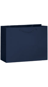 Navy Gloss Laminated Euro Tote Bags - 13 x 5 x 10"