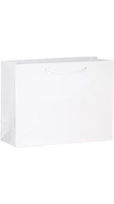 White Gloss Laminated Euro Tote Bags - 13 x 5 x 10"