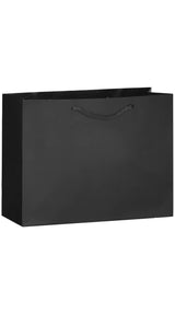 Black Gloss Laminated Euro Tote Bags - 13 x 5 x 10"