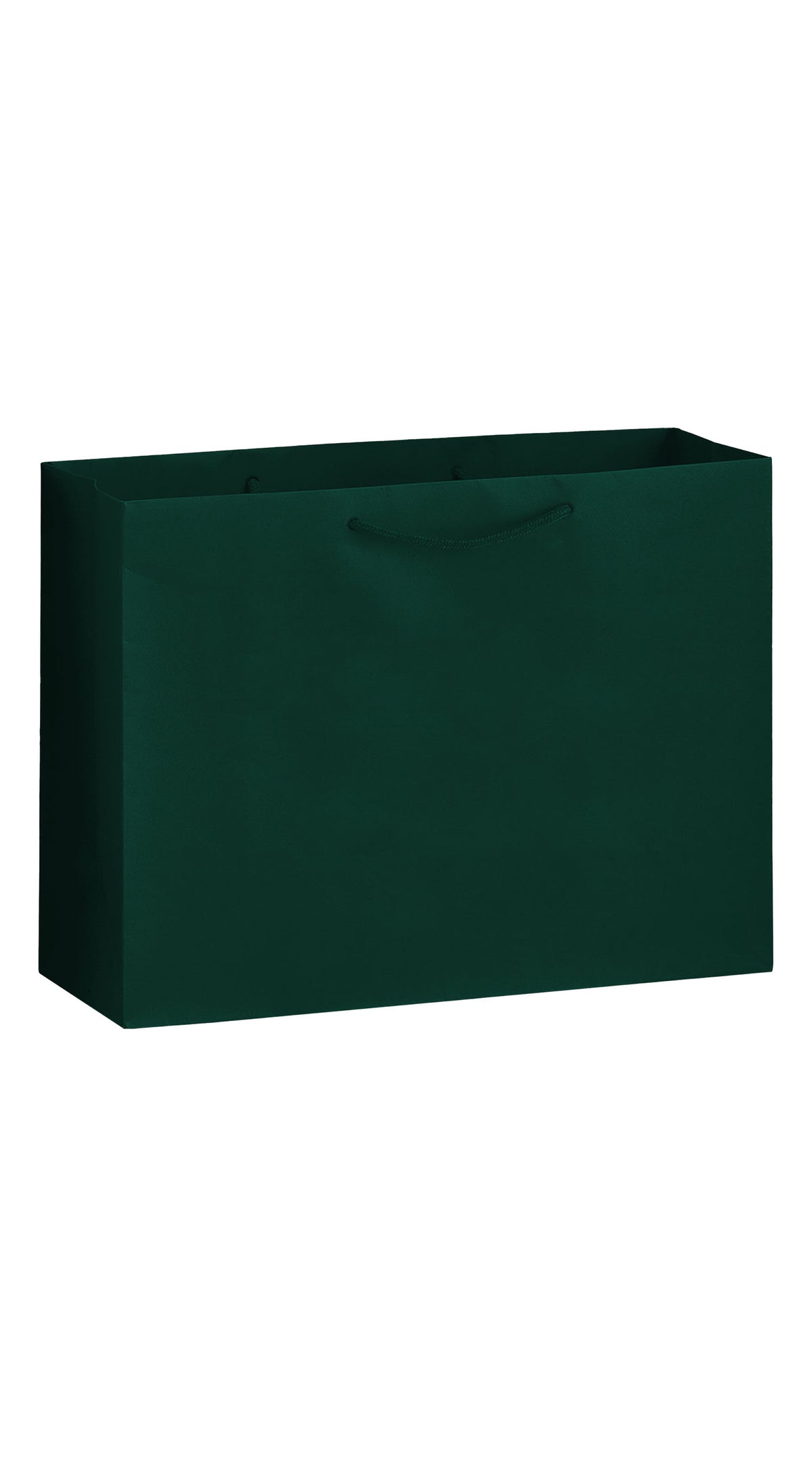 Hunter Green Gloss Laminated Euro Tote Bags - 16 x 6 x 12"