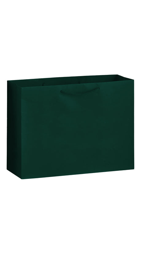 Hunter Green Gloss Laminated Euro Tote Bags - 16 x 6 x 12"
